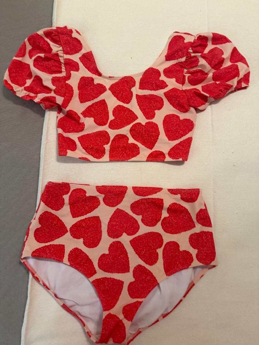 Size 13/14 Boden Kids Heart Two Piece Swimsuit
